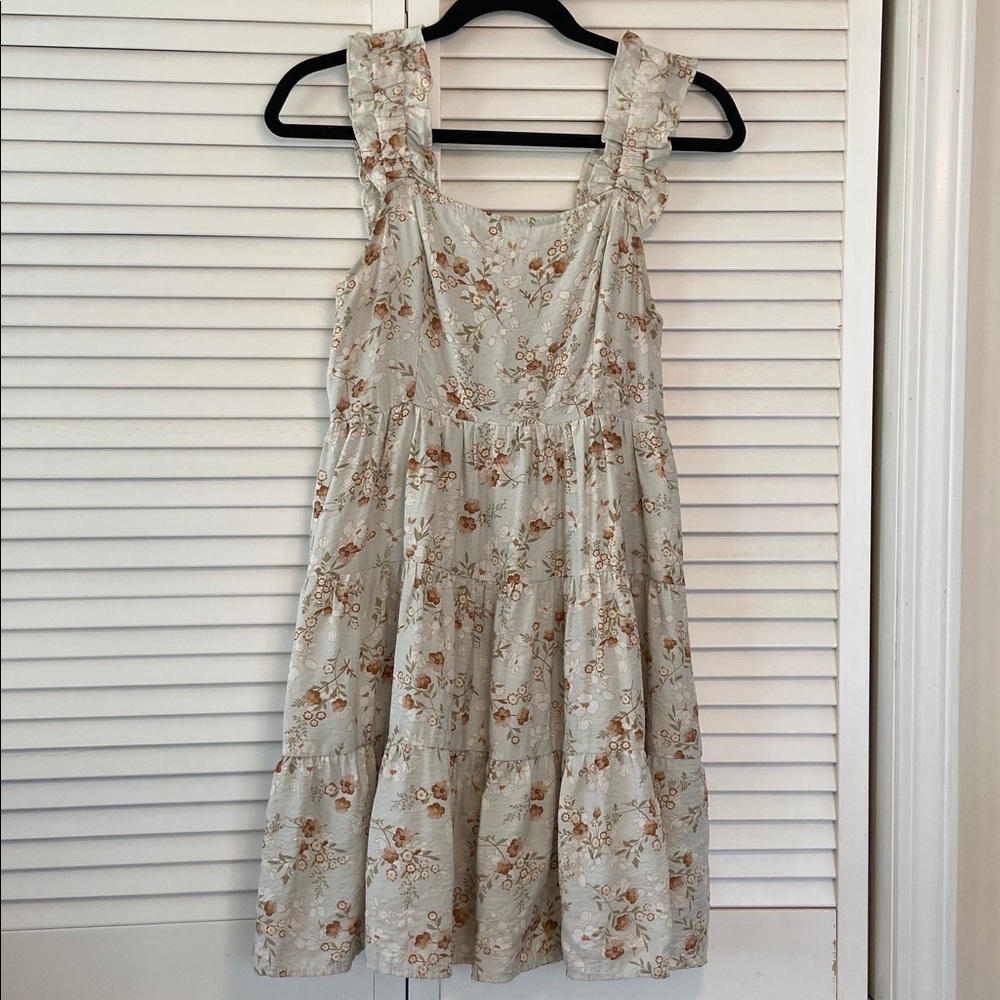 Blu Pepper Cottagecore Floral Print Sleeveless Mini Dress. Size M